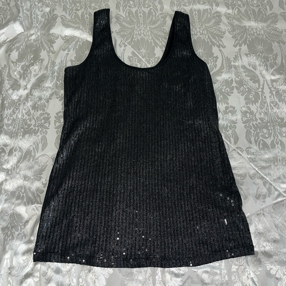 Black sequence Express tank top size Lg